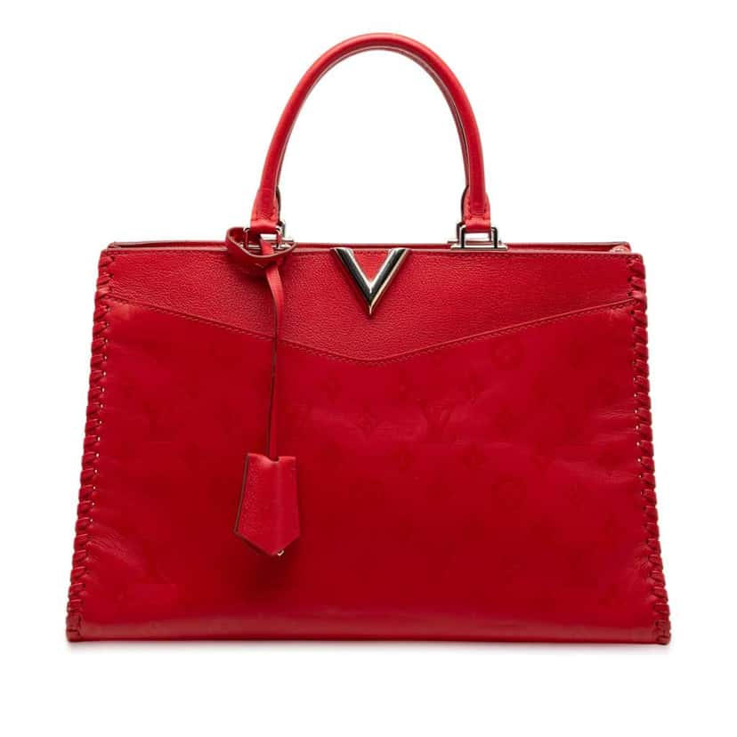 Louis Vuitton Monogram Very Leather Very Zipped Red Leather Very good condition - Front View