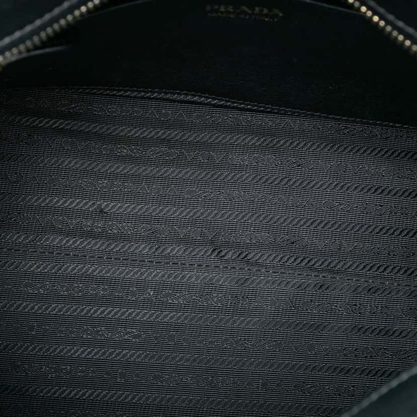 Prada Saffiano and City Calf Esplanade Satchel Green Leather Very good condition - Model View
