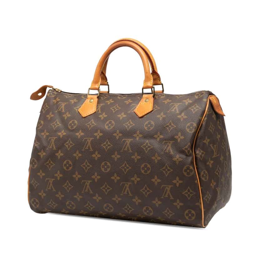 Louis Vuitton Monogram Speedy 35 Brown Good condition - Back View