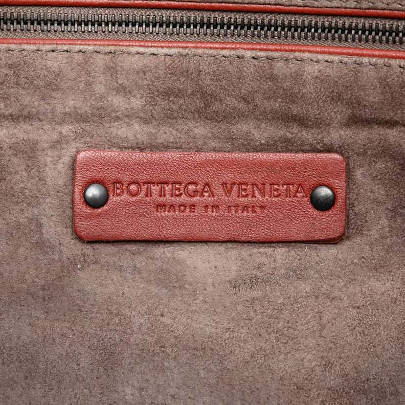 Bottega Veneta Large Nappa Intrecciato Nodini Crossbody Red Leather Good condition - Box View