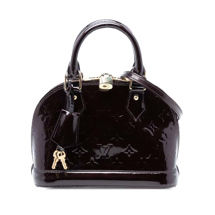 Louis Vuitton Monogram Vernis Alma BB Purple Leather Good condition - Front View