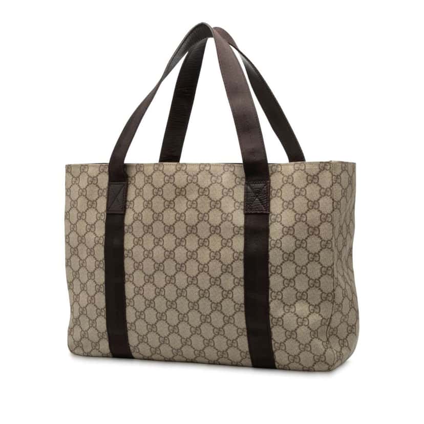 Gucci GG Supreme Tote Brown Canvas Good condition - Back View