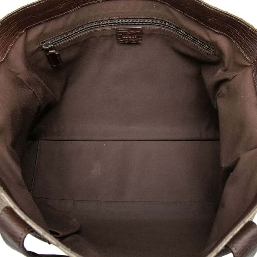 Gucci GG Supreme Tote Brown Canvas Good condition - Model View
