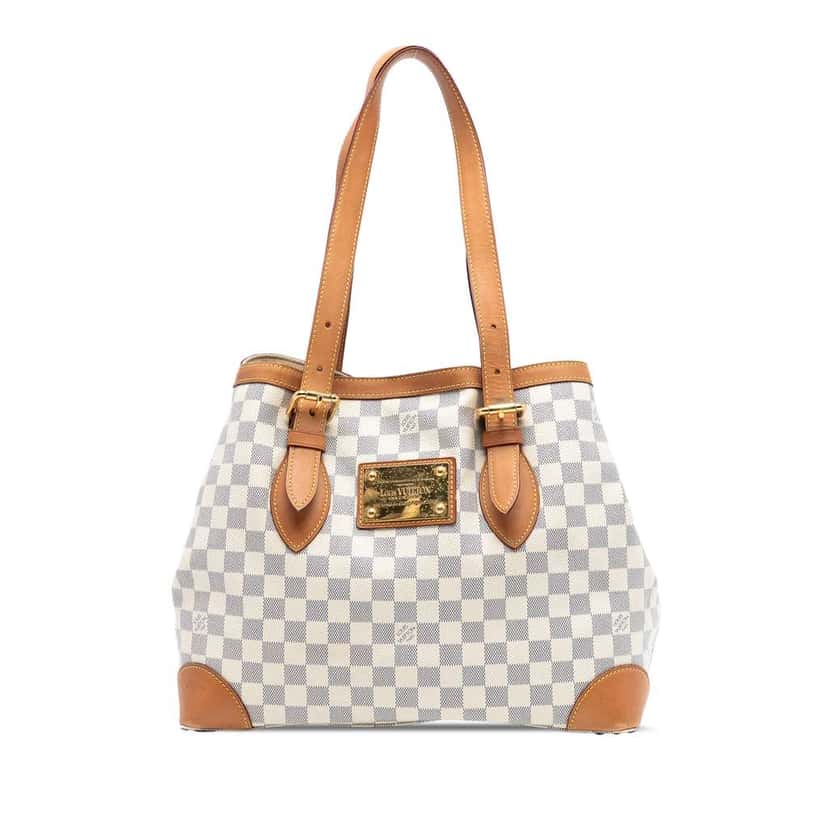 Louis Vuitton Damier Azur Hampstead MM White Good condition - Front View