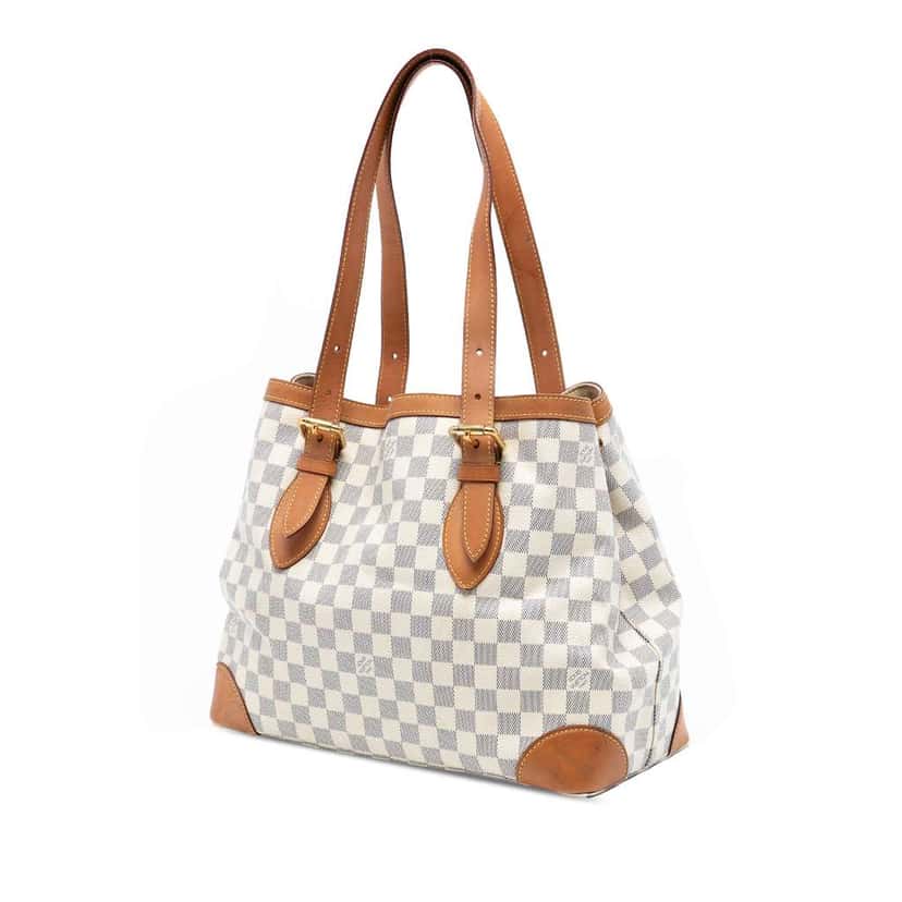 Louis Vuitton Damier Azur Hampstead MM White Good condition - Back View