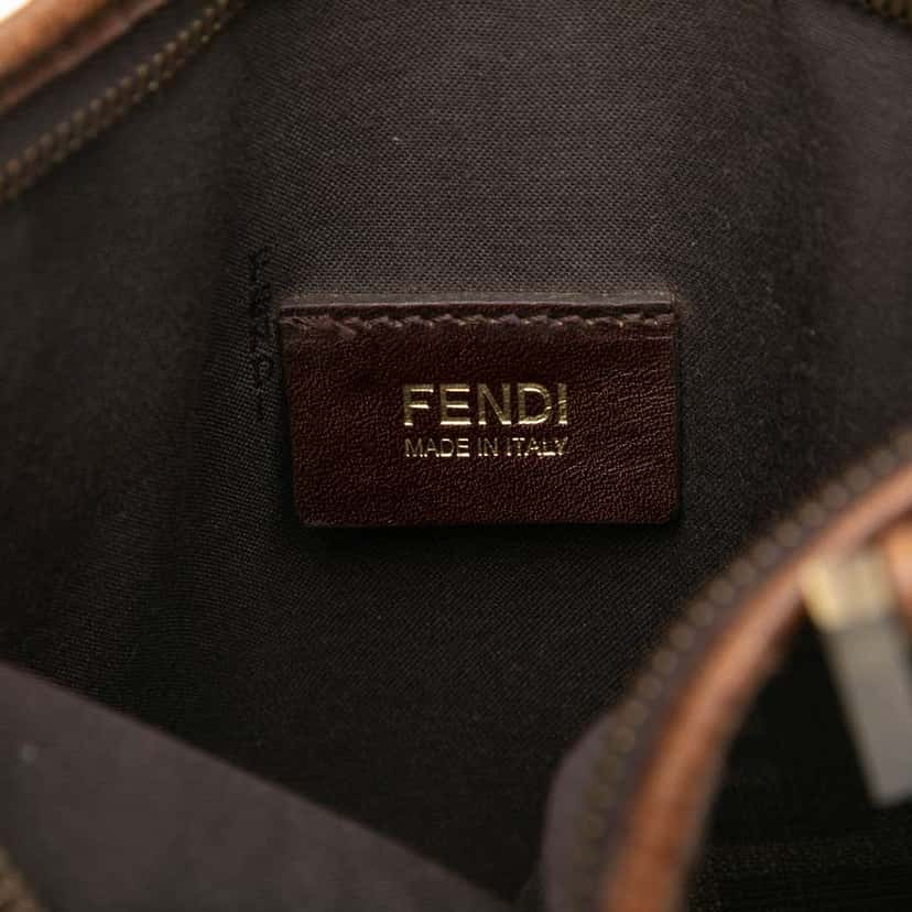 Fendi Zucca Coated Canvas Crossbody Brown Canvas Very good condition - Box View