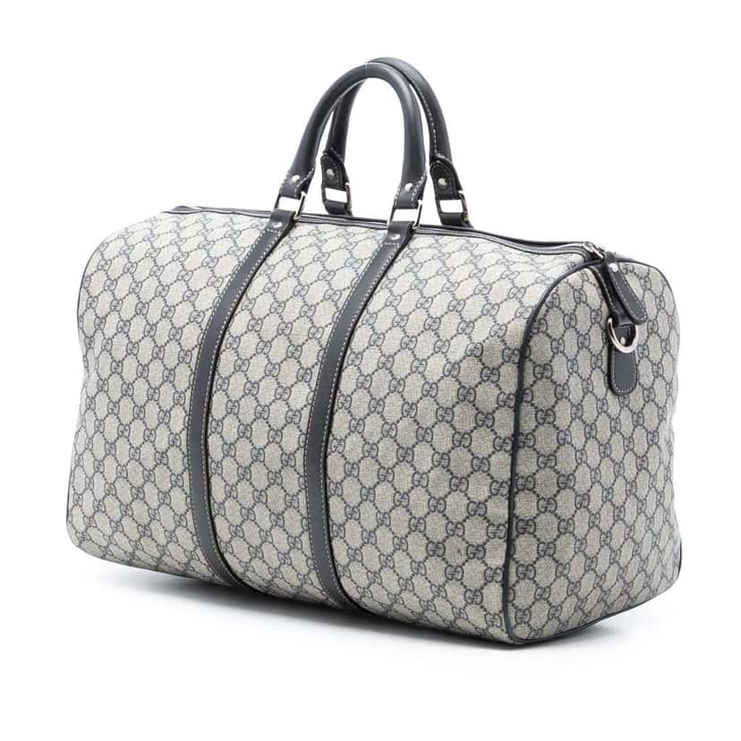 Gucci Large GG Supreme Joy Duffel Bag Brown Canvas Good condition - Back View