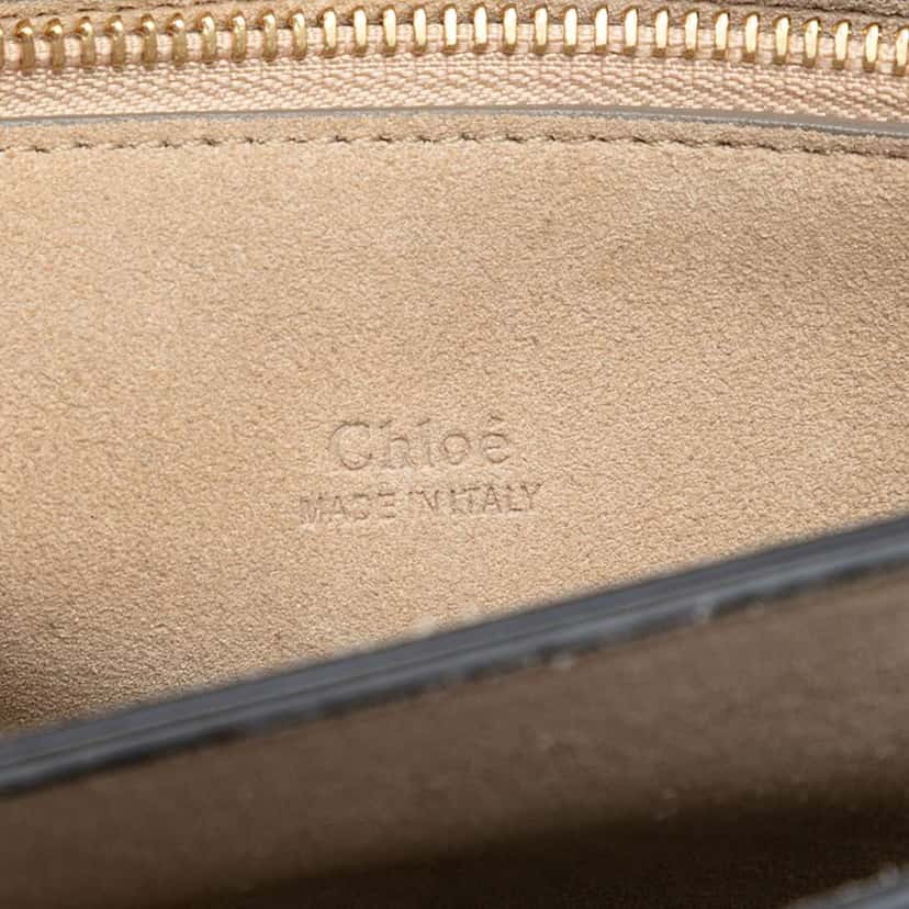 Chloé Medium Calfskin and Suede Faye Crossbody Brown Leather Good condition - Box View