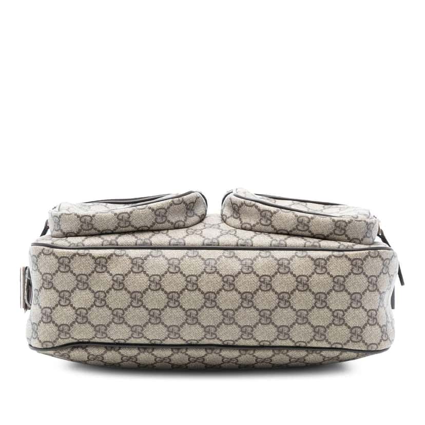 Gucci GG Supreme Double Pocket Crossbody Brown Canvas Good condition - Inside View