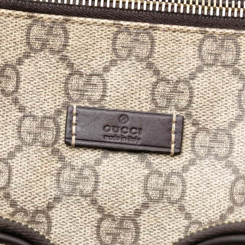 Gucci GG Supreme Double Pocket Crossbody Brown Canvas Good condition - Box View