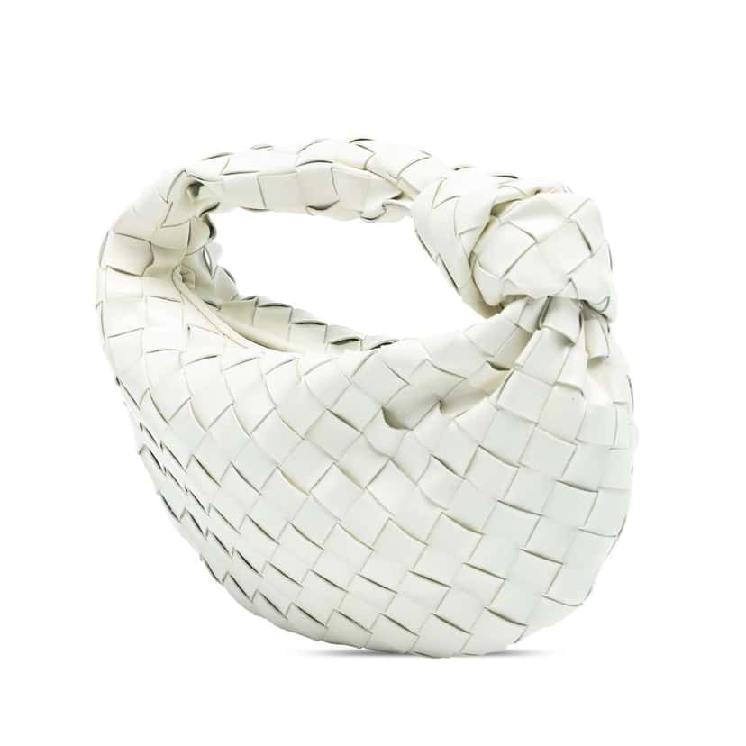 Bottega Veneta Mini Nappa Intrecciato Jodie White Leather Good condition - Back View