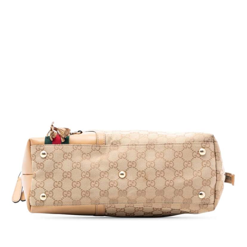 Gucci GG Canvas Horsebit Web Handbag Brown Canvas Very good condition - Inside View