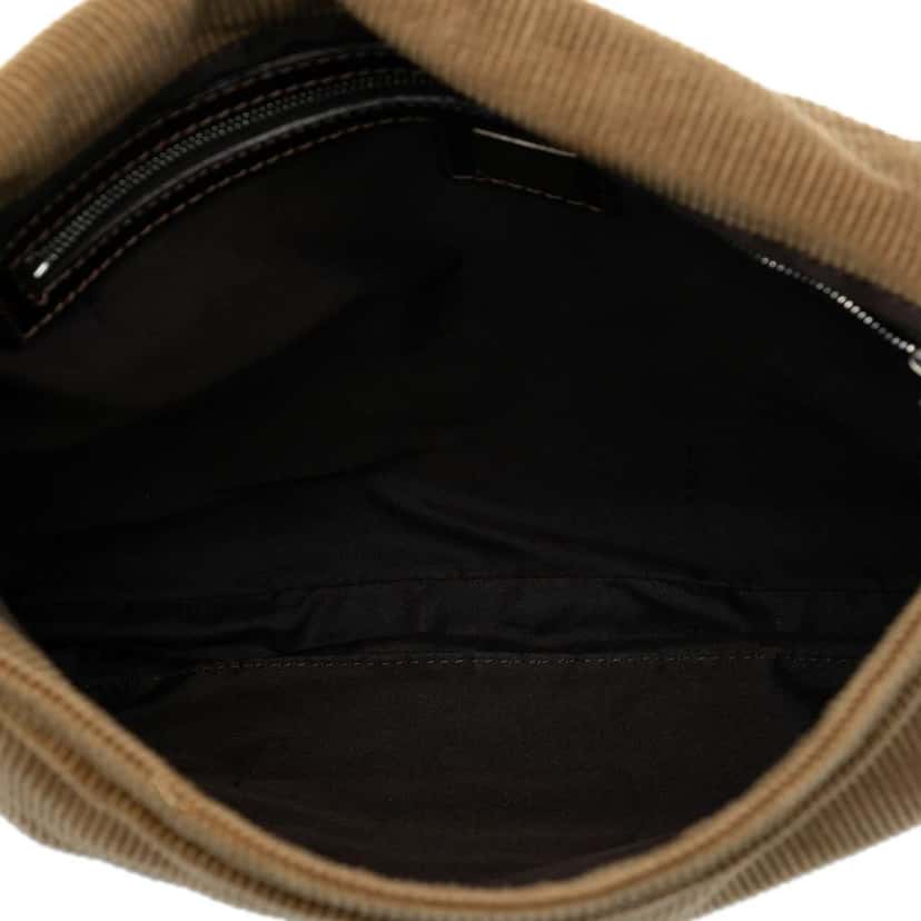 Fendi Corduroy Shoulder Bag Brown Velvet Very good condition - Model View