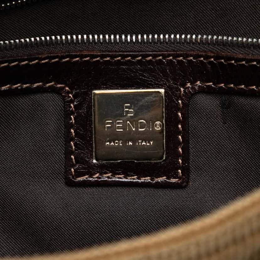Fendi Corduroy Shoulder Bag Brown Velvet Very good condition - Box View