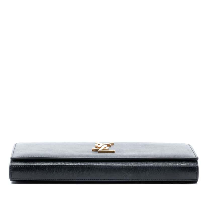 Saint Laurent Medium Grain De Poudre Monogram Kate Crossbody Black Leather Good condition - Inside View