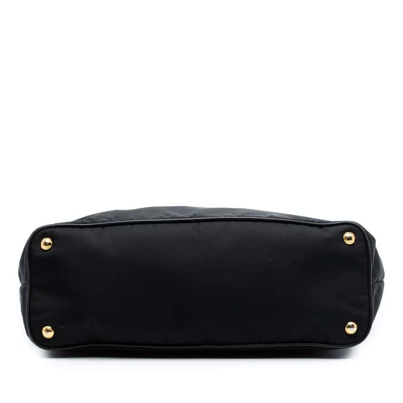 Prada Saffiano Trimmed Tessuto Tote Black Good condition - Inside View