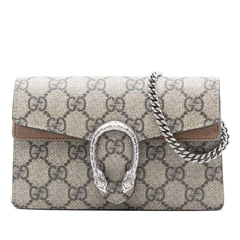 Gucci Mini GG Supreme Dionysus Crossbody Brown Canvas Very good condition - Front View