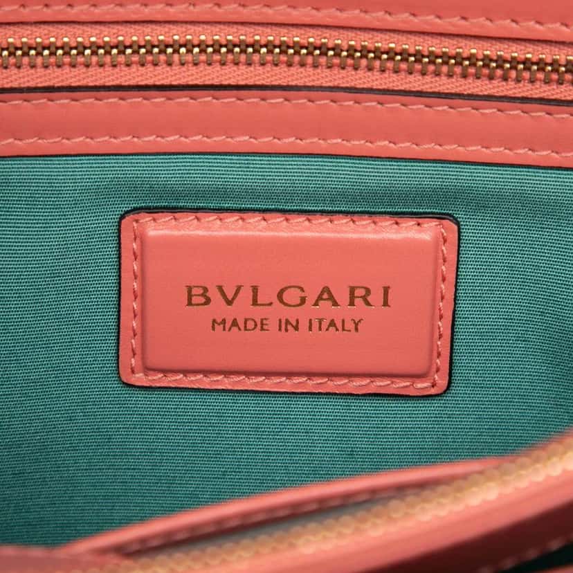 Bvlgari Medium Calfskin Serpenti Forever Shoulder Bag Pink Leather Good condition - Box View