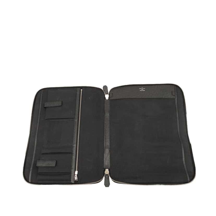 Louis Vuitton Taiga Vladimir Portfolio Black Leather Good condition - Model View