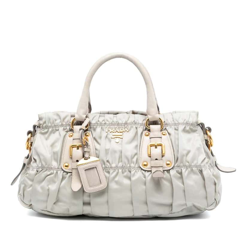 Prada Tessuto Gaufre Satchel Brown Good condition - Front View