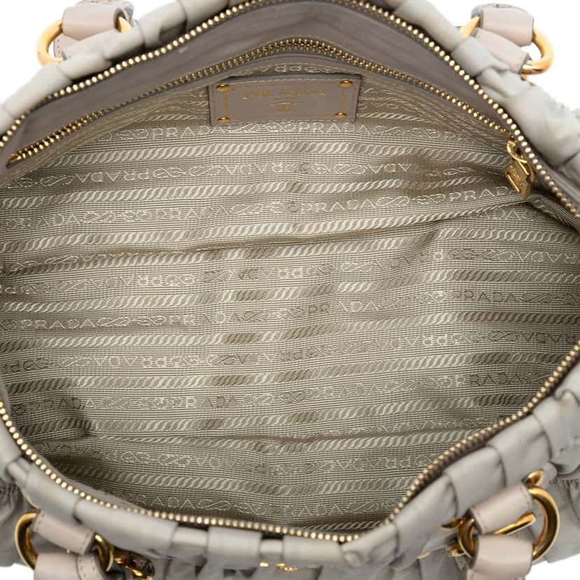 Prada Tessuto Gaufre Satchel Brown Good condition - Model View