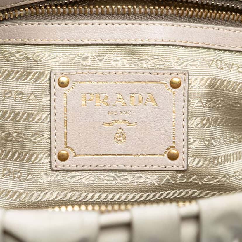Prada Tessuto Gaufre Satchel Brown Good condition - Box View