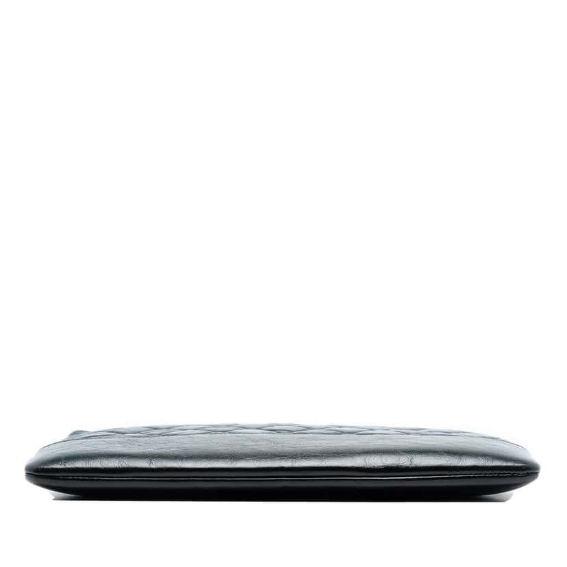 Chanel Medium Aged Calfskin Gabrielle O Case Clutch Black Leather Good condition - Inside View