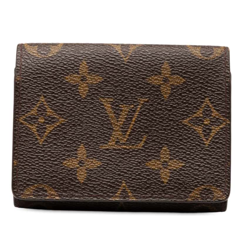 Louis Vuitton Monogram Envelope Business Card Holder Brown Good condition - Front View