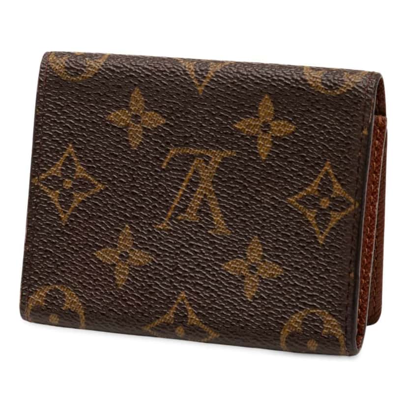 Louis Vuitton Monogram Envelope Business Card Holder Brown Good condition - Back View