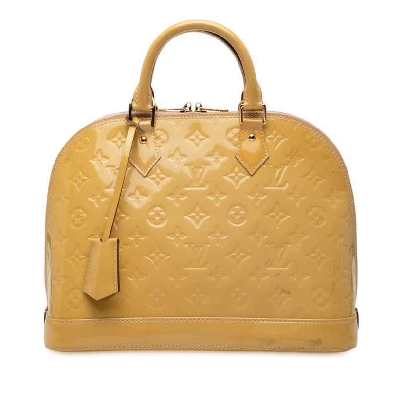 Louis Vuitton Monogram Vernis Alma PM Brown Leather Good condition - Front View