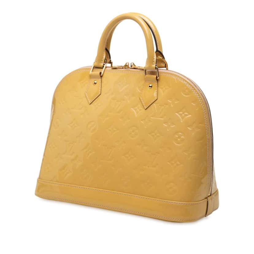 Louis Vuitton Monogram Vernis Alma PM Brown Leather Good condition - Back View