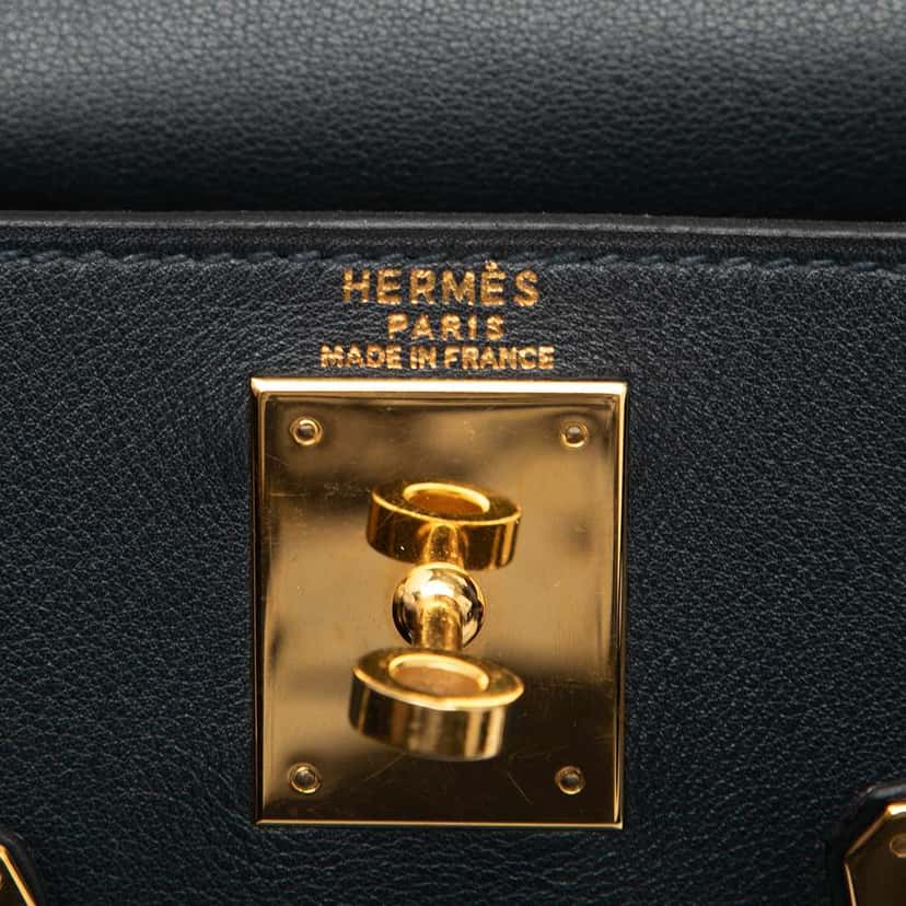 Hermès Togo Kelly II Retourne 28 Black Leather Good condition - Box View