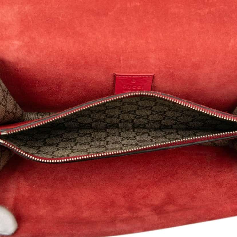 Gucci Medium GG Supreme Dionysus Shoulder Bag Brown Canvas Good condition - Model View