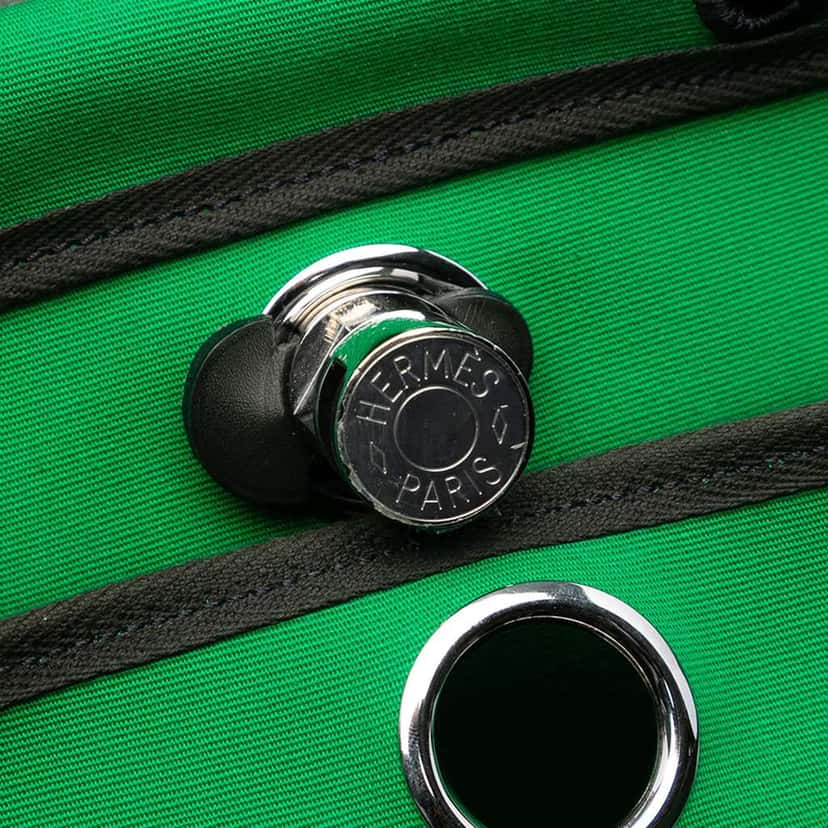 Hermès Toile Herbag A Dos Zip Retourne Backpack Green Canvas Good condition - Box View