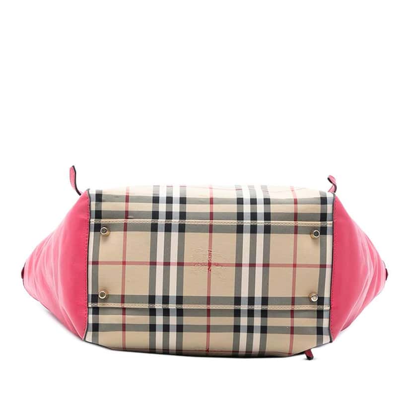 Burberry Small Haymarket Check Canvas and Leather Canterbury Tote Brown Canvas Very good condition - Inside View
