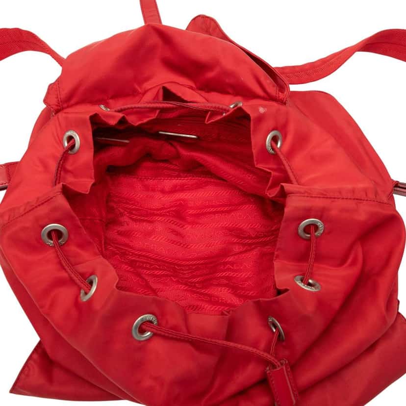 Prada Tessuto Backpack Red Good condition - Model View