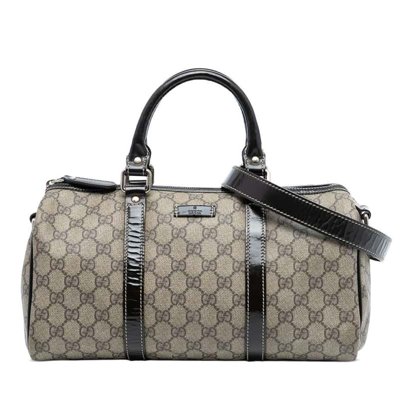Gucci GG Supreme Joy Boston Brown Canvas Good condition - Front View