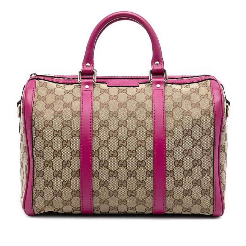 Gucci Medium GG Canvas Joy Boston Bag Brown Canvas Good condition - Front View