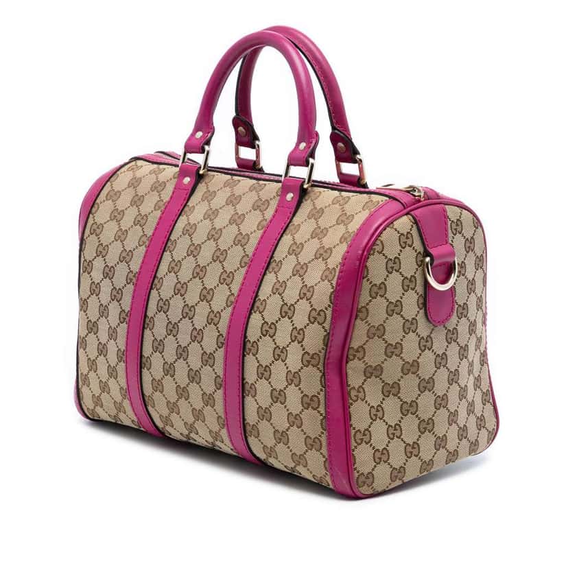 Gucci Medium GG Canvas Joy Boston Bag Brown Canvas Good condition - Back View