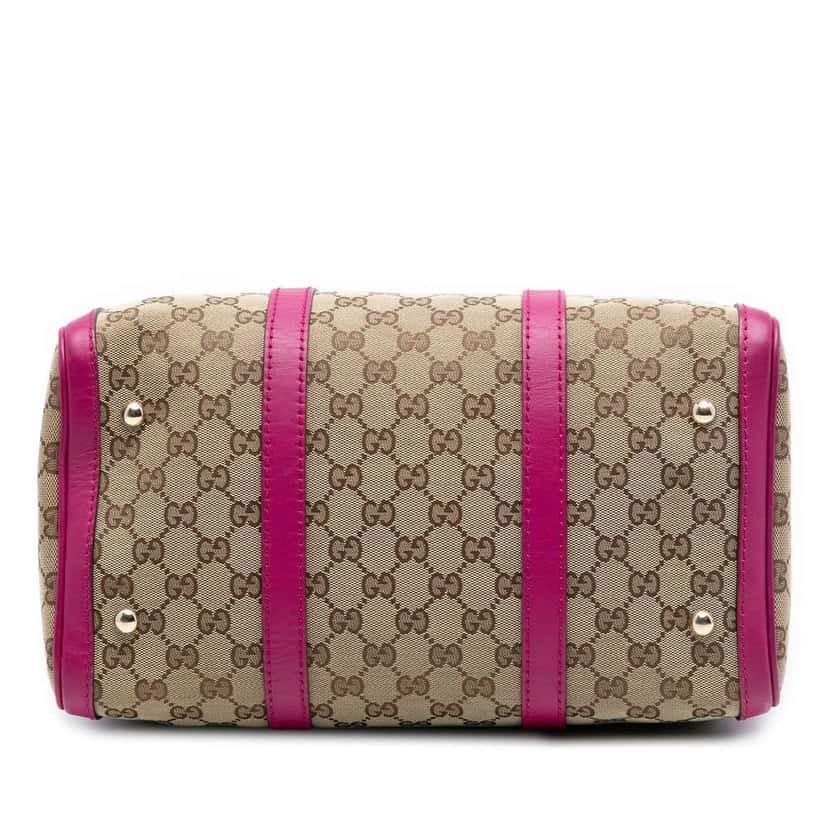 Gucci Medium GG Canvas Joy Boston Bag Brown Canvas Good condition - Inside View