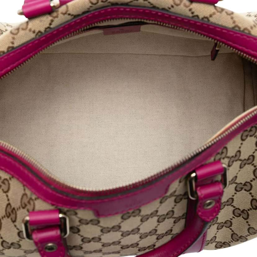 Gucci Medium GG Canvas Joy Boston Bag Brown Canvas Good condition - Model View