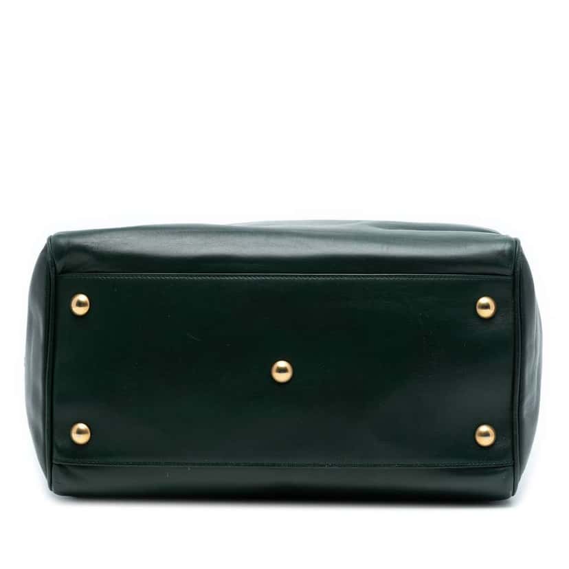 Saint Laurent Leather Classic Duffle 6 Satchel Green Leather Good condition - Inside View