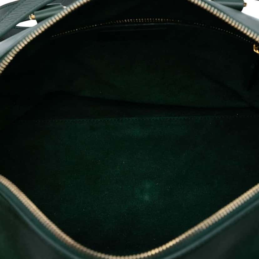 Saint Laurent Leather Classic Duffle 6 Satchel Green Leather Good condition - Model View