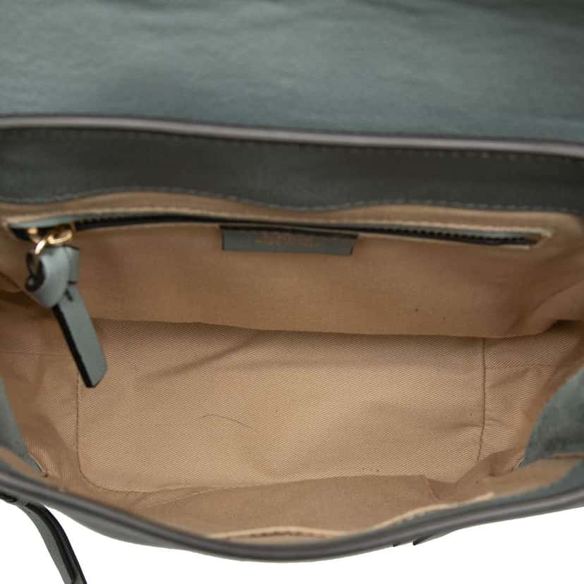 Chloé Medium Calfskin and Suede Faye Backpack Blue Leather Good condition - Model View