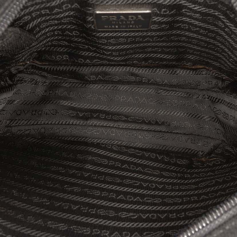 Prada Jersey Resin Chain Shoulder Bag Black Cotton Good condition - Model View