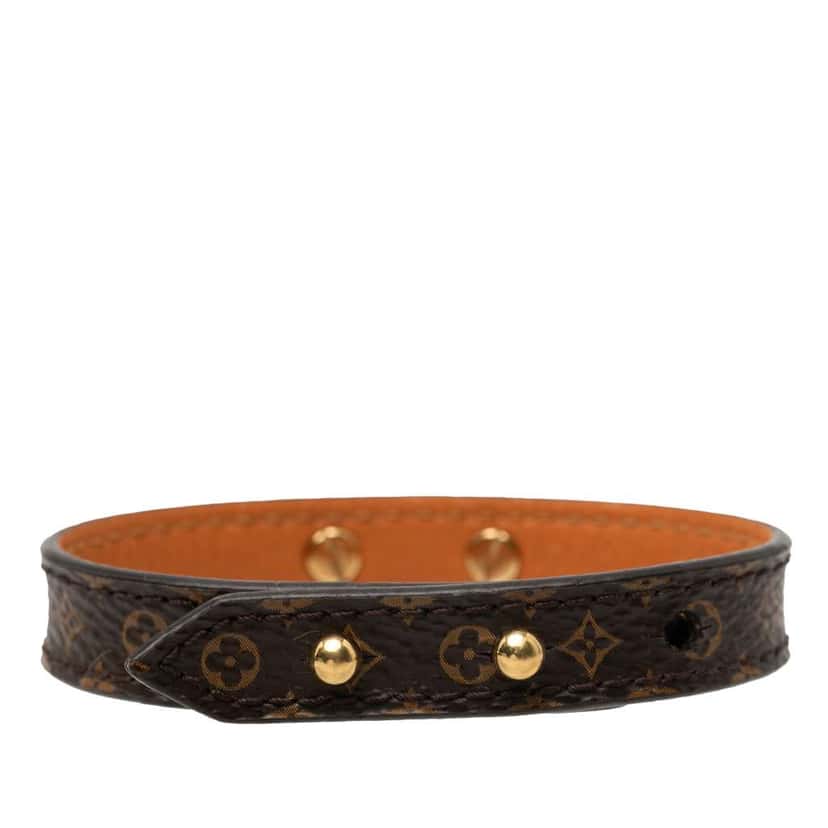Louis Vuitton Monogram Logomania Bracelet 17 Brown Good condition - Inside View