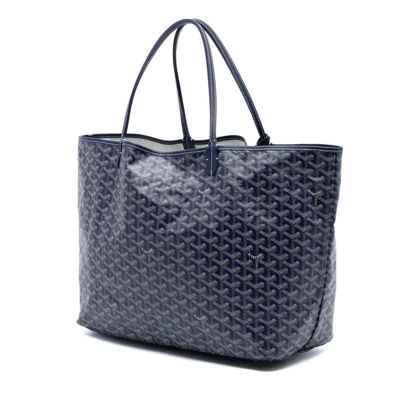 Goyard Goyardine Saint Louis GM Blue Canvas Good condition - Back View