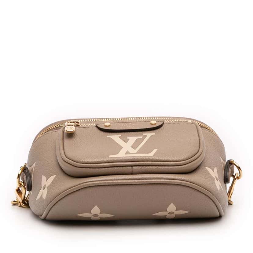 Louis Vuitton Bicolor Monogram Empreinte Giant Mini Bumbag Brown Leather Good condition - Inside View