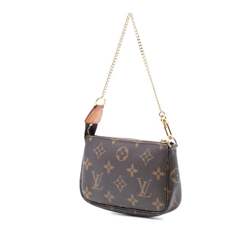 Louis Vuitton Monogram Mini Pochette Accessoires Brown Good condition - Back View