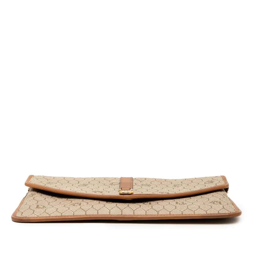Dior Honeycomb Coated Canvas Chain Crossbody Brown Canvas Very good condition - Inside View